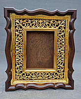 Кіот з позолоченою різьбленою рамою, фото 2