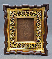 Кіот з позолоченою різьбленою рамою, фото 6