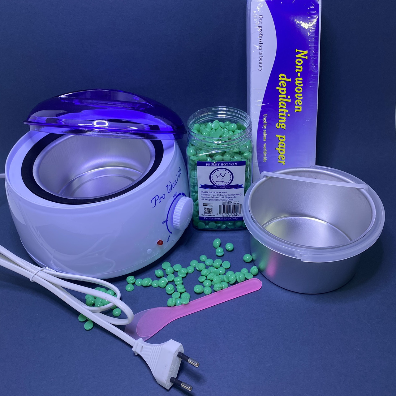 Стартовий набір для депіляції "Все включено 2" з воскоплавом Pro-wax 100