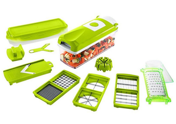 Овочерізка Nicer Dicer Plus Benson BN-027 | Ручний кухонний подрібнювач Бенсон Найсер Дайсер | терка, фото 1