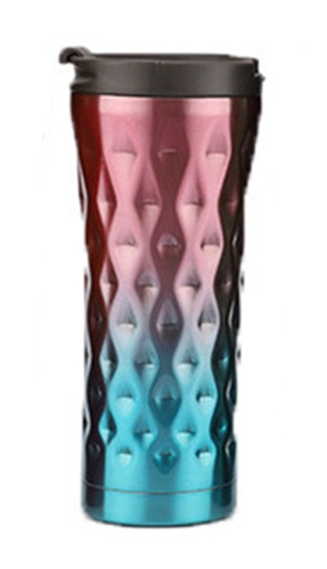 Термокружка з нержавіючої сталі Benson BN-134 (500 мл) рожево-блакитна | термочашка Бенсон | термос Бенсон, фото 1