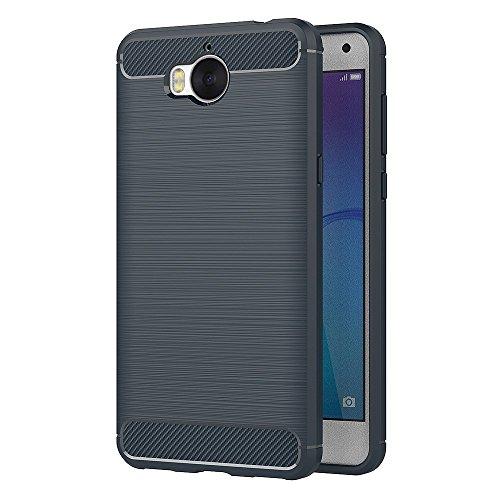 Чохол TPU для Huawei Y5 2017 - Carbon Fiber Case Синій