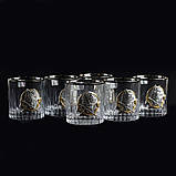 Сет кришталевих стаканів Boss Crystal "БОКАЛИ ЛІДЕР ПЛАТИНУМ", 6 келихів, платина, срібло, золото, фото 9