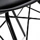 Стілець обідній пластиковий із подушкою СДМ-Груп Тау, ніжки метал, чорний, фото 4