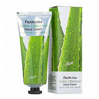(УЦІНКА) Крем для рук с алоэ Farmstay Visible Differerce Hand Cream Aloe 100 мл