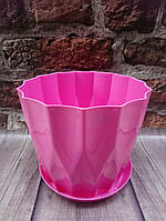 Горщик для квітів Карат рожевий 190 мм