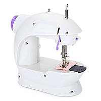 Швейная ручная мини машинка 4 в 1 Mini Sewing Machine SM-202А Домашняя компактная настольная портативная 220V