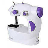 Швейна ручна міні машинка 4 в 1 Mini Sewing Machine SM-202А Домашня компактна настільна портативна 220V, фото 2