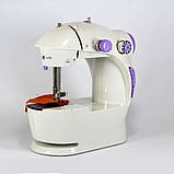 Швейна ручна міні машинка 4 в 1 Mini Sewing Machine SM-202А Домашня компактна настільна портативна 220V, фото 8
