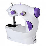 Швейна ручна міні машинка 4 в 1 Mini Sewing Machine SM-202А Домашня компактна настільна портативна 220V, фото 7