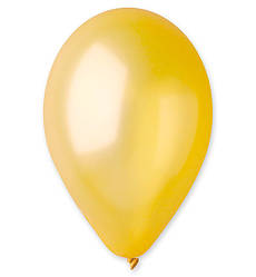 Повітряні кулі (25 см) 10 шт, Італія, колір - сатин золотий (металік)