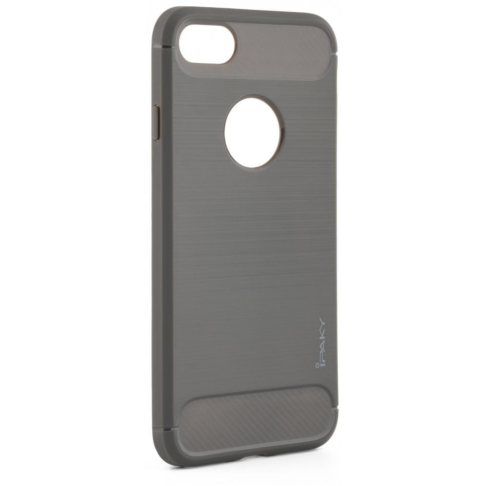 Чохол TPU для Apple iPhone 7/8 — iPaky Carbon Fiber Case Сірий