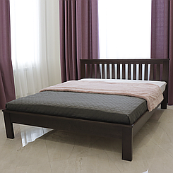 Ліжко дерев'яне двоспальне Жасмін з низьким узніжжям (масив бука)