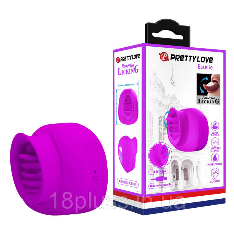 Вібратор Pretty Love Estelle Licking Vibrator Purple, фото 1