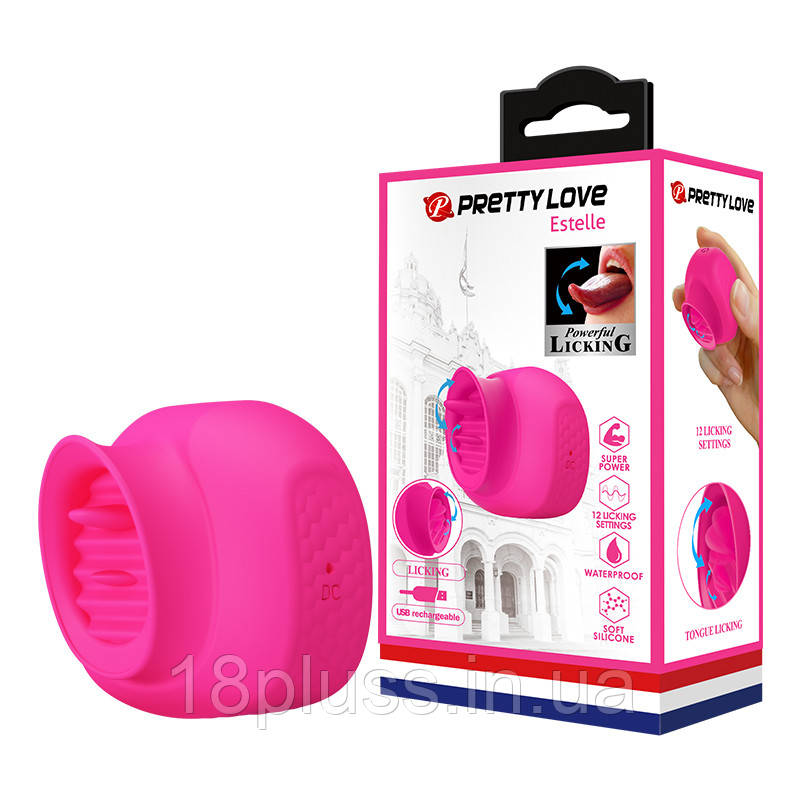 Вібратор Pretty Love Estelle Licking Vibrator Pink, фото 1
