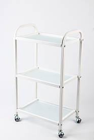 Візок косметологічний білий стоматологічний етажерка на 3 полиці візка для нарощування вій L_S4