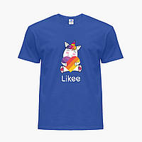 Дитяча футболка для дівчаток Лайк Єдиноріг (Likee Unicorn) (25186-1037-BL) Синій