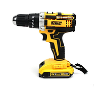 Ударный шуруповерт DeWALT DCD791 (24V, 6AH) в кейсе Аккумуляторная дрель-шуруповерт с ударом Деволт