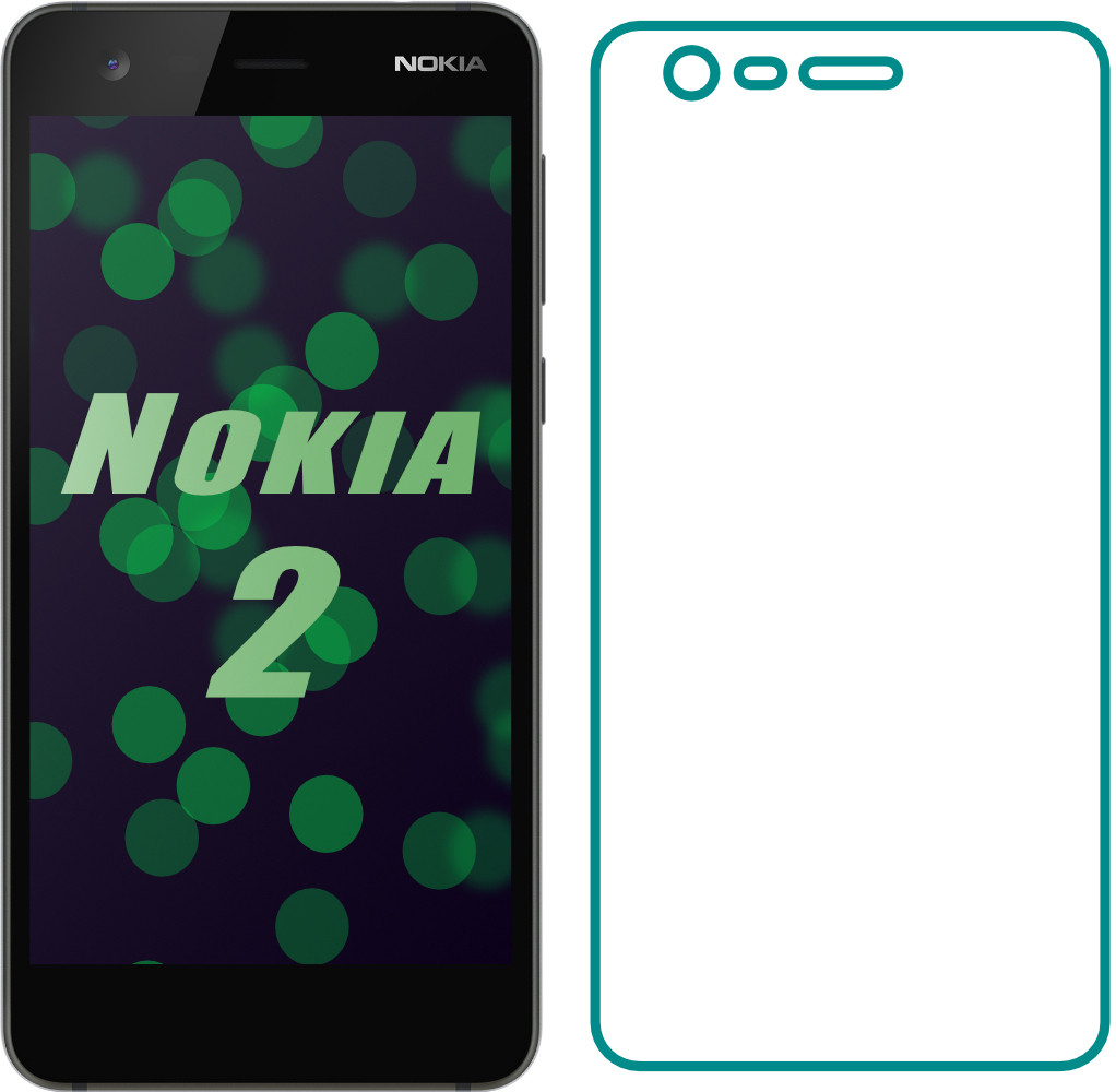 Захисне скло Nokia 2 (Прозоре 2.5 D 9H) (Нокиа 2)