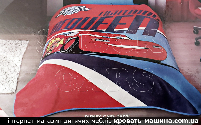Ковдра Тачки McQueen покривало плюш 160х220 ексклюзив Original ліцензія