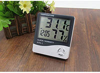 Цифровой термогигрометр Generic HTC-1 LCD 3 в 1 (часы будильник метеостанция)