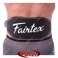 Пояс атлетический кожаный широкий Fairtex 161078 S (L1 - 100 см, W - 67-87 см)