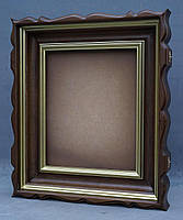 Фігурний кіот для ікони з внутрішньою дерев'яною рамою і золоченими штапиками, фото 3