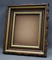 Фігурний кіот для ікони з внутрішньою дерев'яною рамою і золоченими штапиками, фото 8