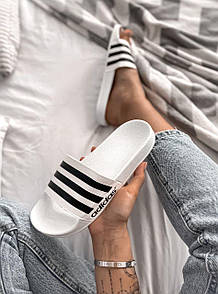 Тапочки жіночі білі Adidas White (04476)