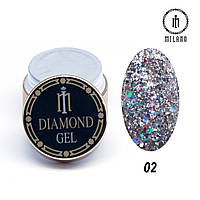 Глиттерный гель Diamond Gel Milano 8 г №2