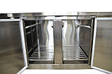 Стіл холодильний для піци з гранітною стільницею 2 двері, задній борт 1400х700х850 мм, фото 2