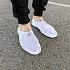 Білі сліпони кеди тапочки аквашузи чоловічі літні кросівки сітка, фото 2