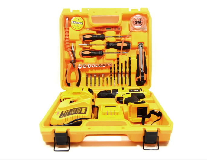 Шурупокрут DeWALT DCD791 (24 V, 5 AH) з набором інструментів (29 од.) у кейсі Акумуляторний дриль Девольт