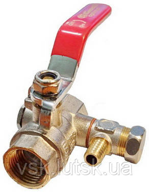 Кран кульовий зі спуском пов. 1/2" Gr (арт.1210)