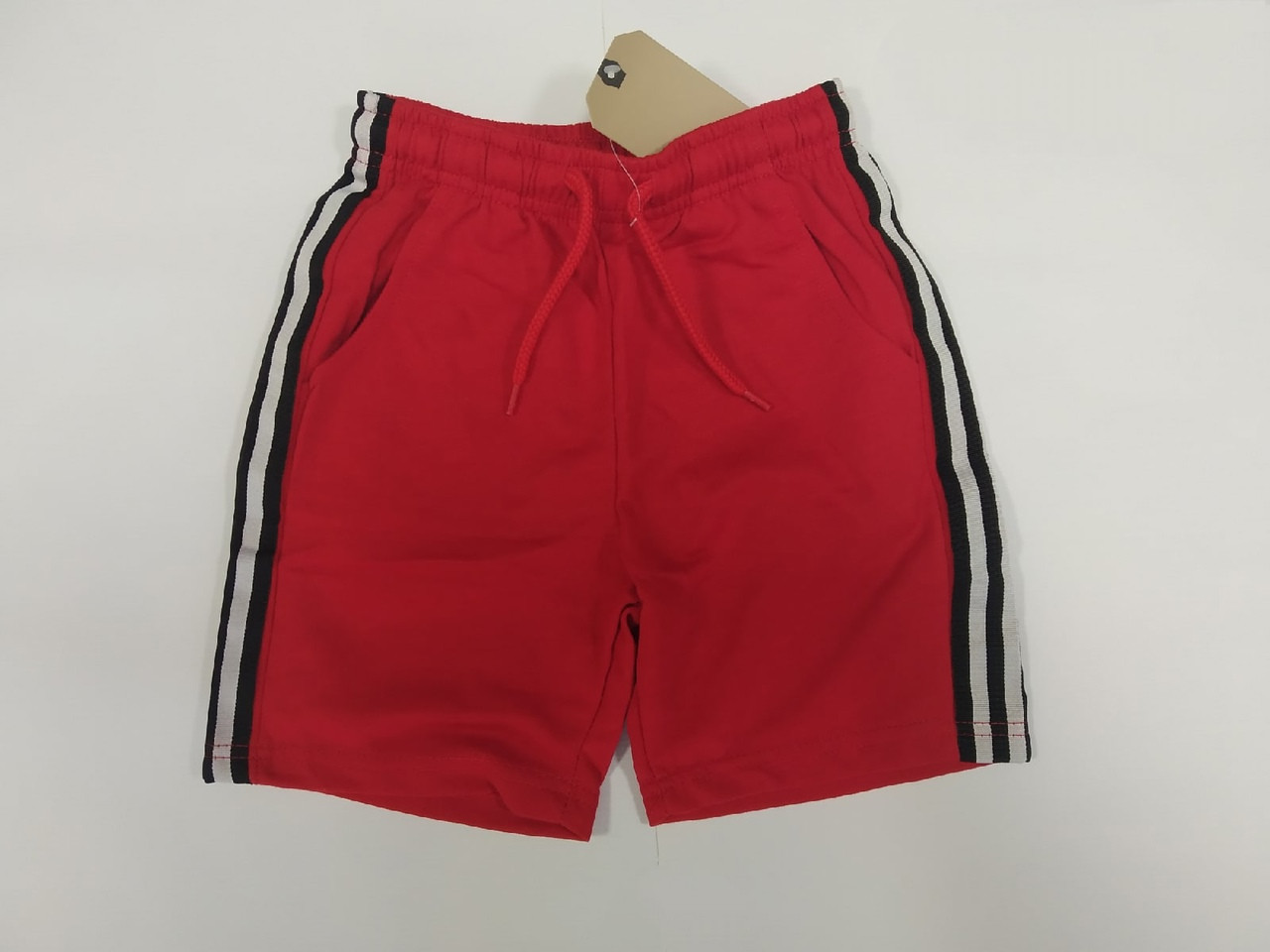 Трикотажні шорти на хлопчика колір червоний 116-122 см, фото 1