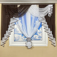 Ламбрекен фіранка 2м Амалія шоколад