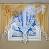 Ламбрекен фіранка 2м Амалія абрикос