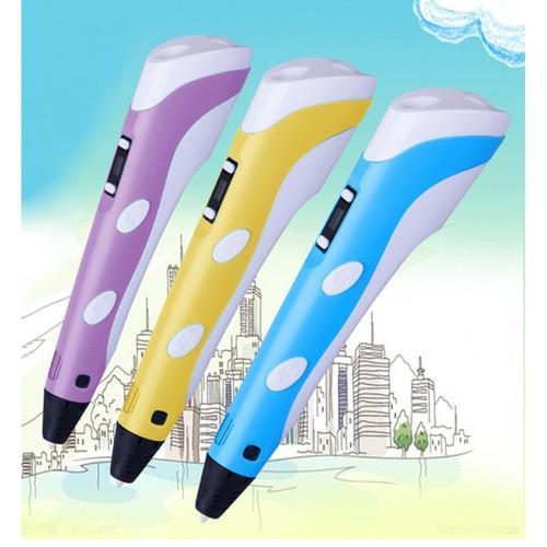 3д ручка для малювання 3д для дітей 3d pen 2 блакитна