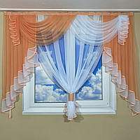 Ламбрекен фіранка 2м Амалія персиковий