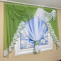 Ламбрекен фіранка 2м Амалія салатовий, фото 3