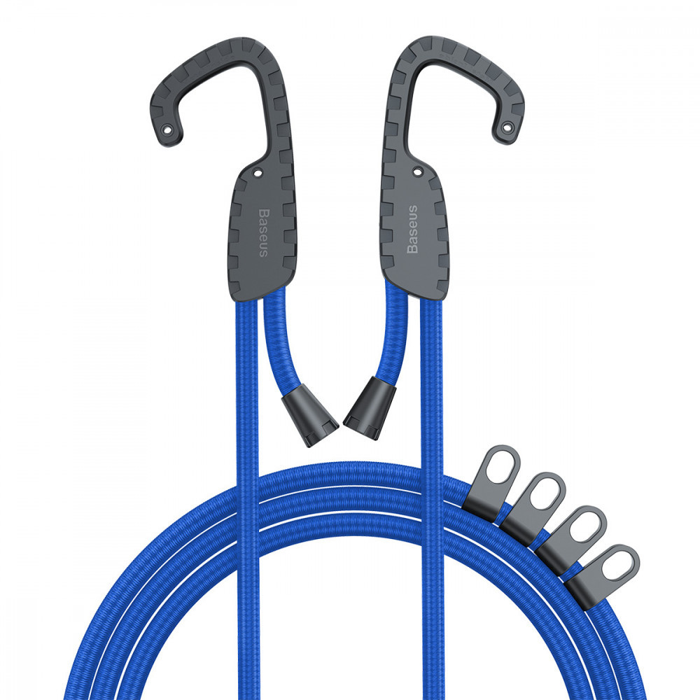 Багатоцільовий еластичний трос з гачками Baseus Multi Purpose Elastic Clothesline Blue