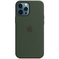 Чохол Silicone Case Original Full Cover для Apple iPhone 12 Pro Max Темно Зелений