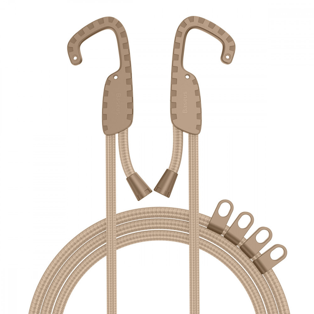 Багатоцільовий еластичний трос з гачками Baseus Multi Purpose Elastic Clothesline Beige