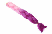 Канекалон 58см, 100 гр омбре градиент синтетическое моноволокно В42 Розовый-фуксия