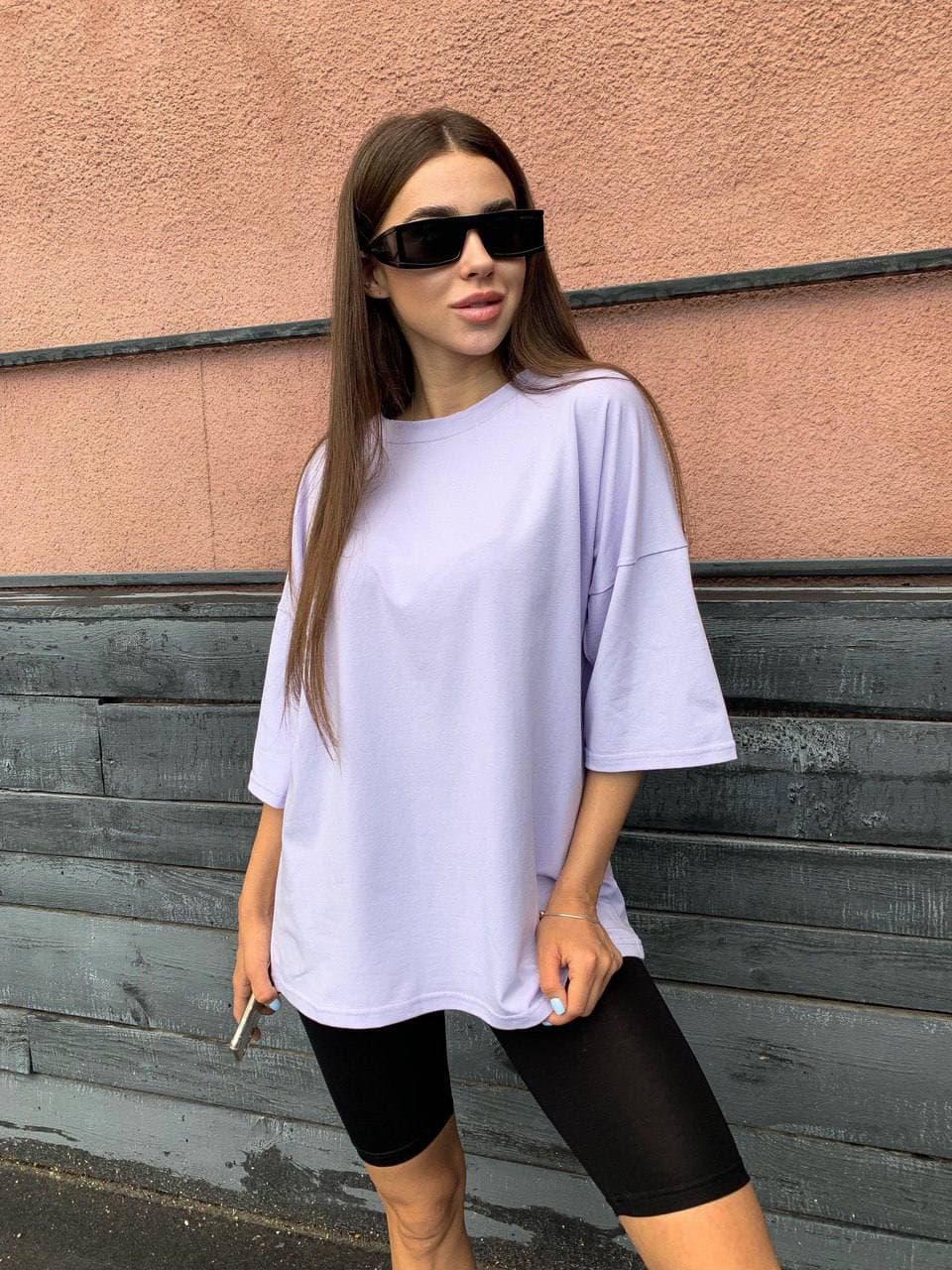 Женская Летняя Однотонная Футболка Оверсайз — Купить Недорого на Bigl ...