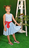 Платье для девочки Фея 128 цветочный принт( без пояса)