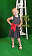 Плаття для дівчинки Фея 104,110,116 см, на чорному горошок( без пояса), фото 3