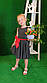 Плаття для дівчинки Фея 104,110,116 см, на чорному горошок( без пояса), фото 4