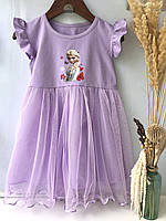 Сукня дитяча з Ельзою на дівчинку з коротким рукавом на літо 98 см Принцеса мульфільм 2-3 роки