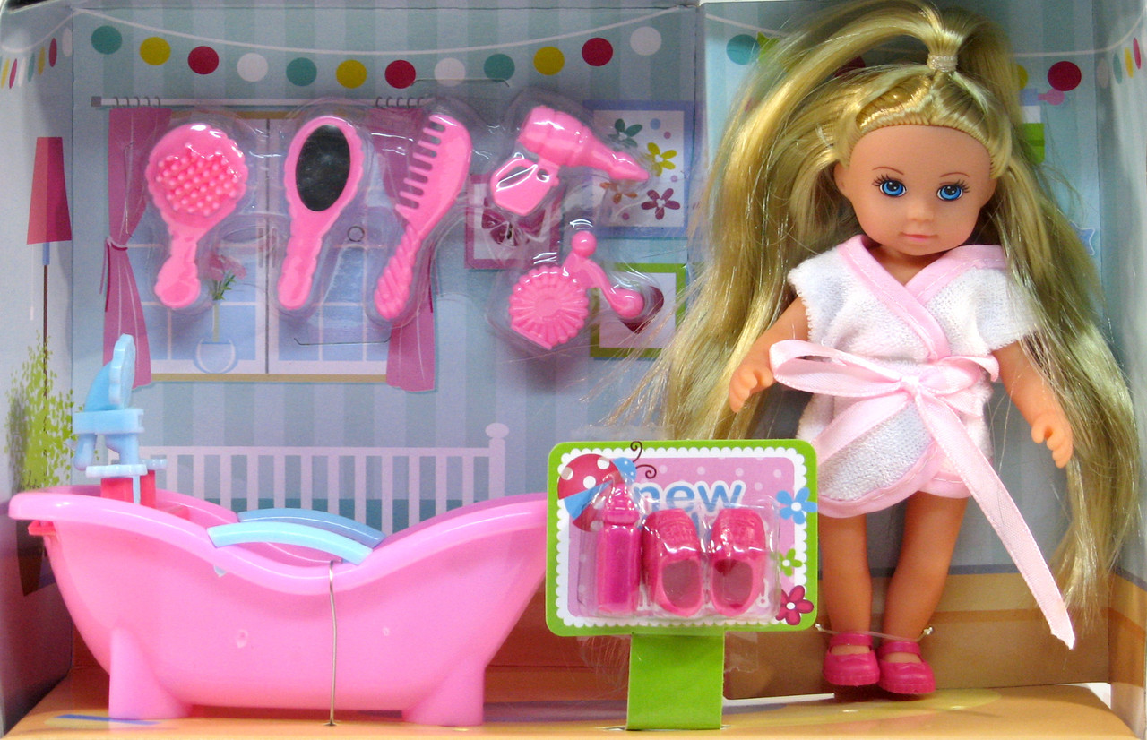 Лялька маленька Mini Doll з ванною і аксесуарами